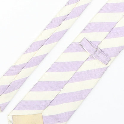 Marks and Spencer Mens Multicoloured Striped Silk Pointed Tie One Size