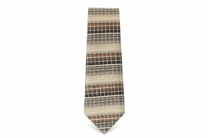 Front view of Michael George men’s multicoloured striped polyester pointed tie one size