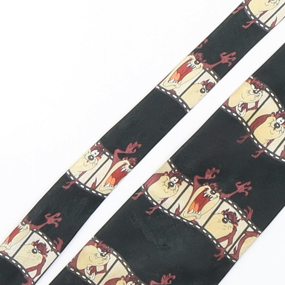 Marks and Spencer Mens Multicoloured Geometric Silk Pointed Tie One Size - Tasmanian Devil