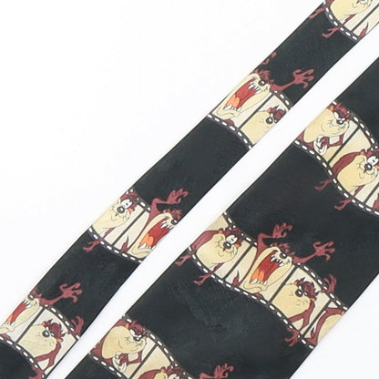 Marks and Spencer Mens Multicoloured Geometric Silk Pointed Tie One Size - Tasmanian Devil