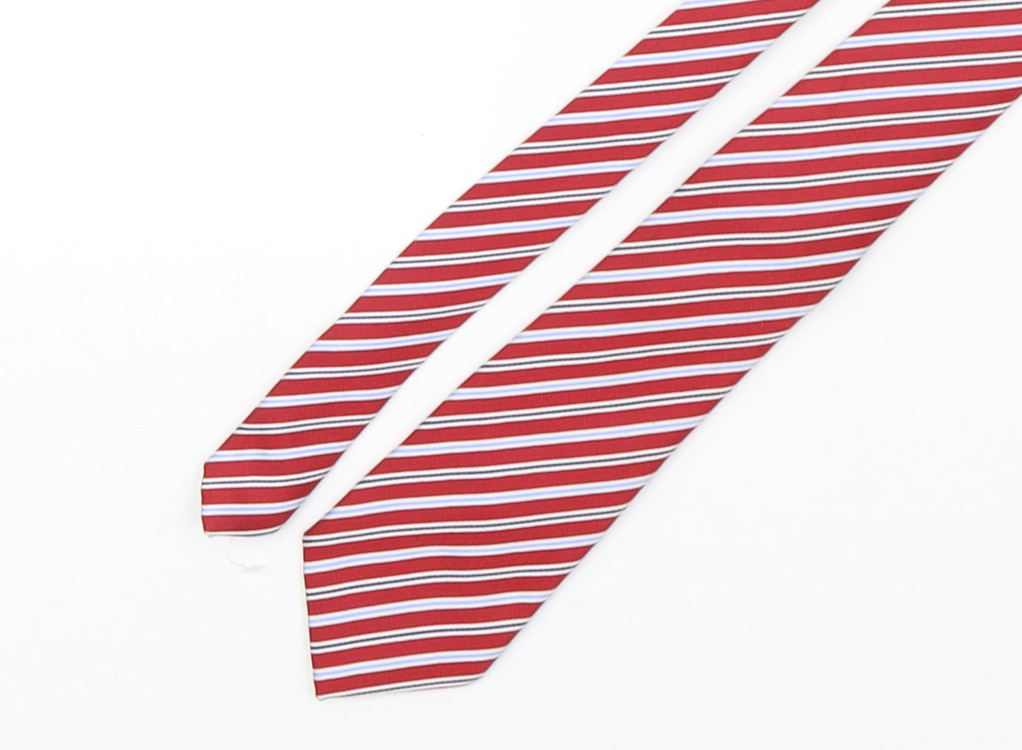Marks and Spencer Mens Multicoloured Striped Polyester Pointed Tie One Size