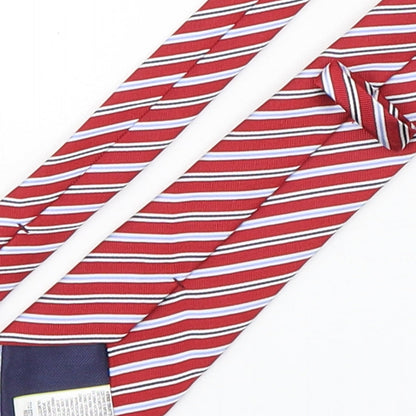 Marks and Spencer Mens Multicoloured Striped Polyester Pointed Tie One Size