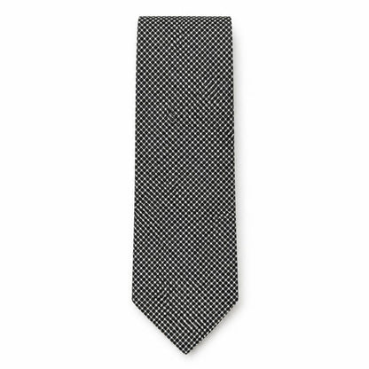 Front view of Michelsons of london men’s multicoloured plaids & checks polyester pointed tie one size