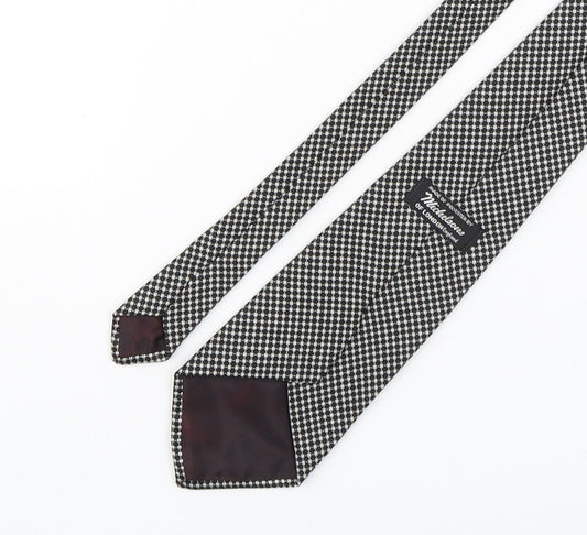 Michelsons of london  Mens Multicoloured Plaids & Checks Polyester Pointed Tie One Size