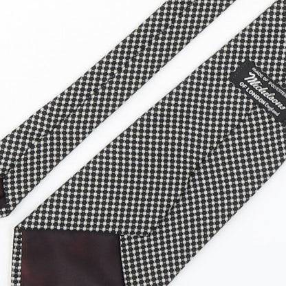Michelsons of london  Mens Multicoloured Plaids & Checks Polyester Pointed Tie One Size