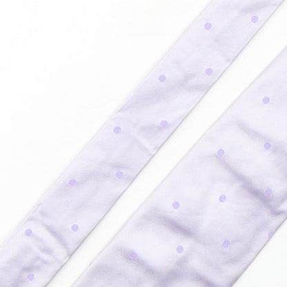 PINK Mens Purple Polka Dot Silk Pointed Tie One Size