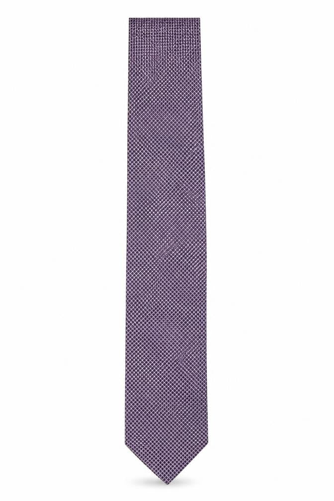 Mens Tie Rack Purple Plaids & Checks  Pointed Tie
