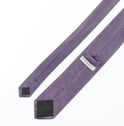Tie Rack  Mens Purple Plaids & Checks Polyester Pointed Tie One Size