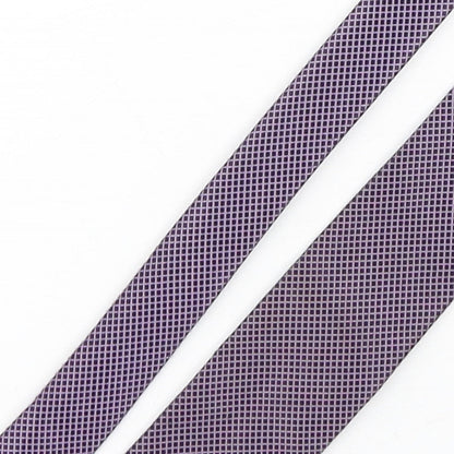 Tie Rack  Mens Purple Plaids & Checks Polyester Pointed Tie One Size