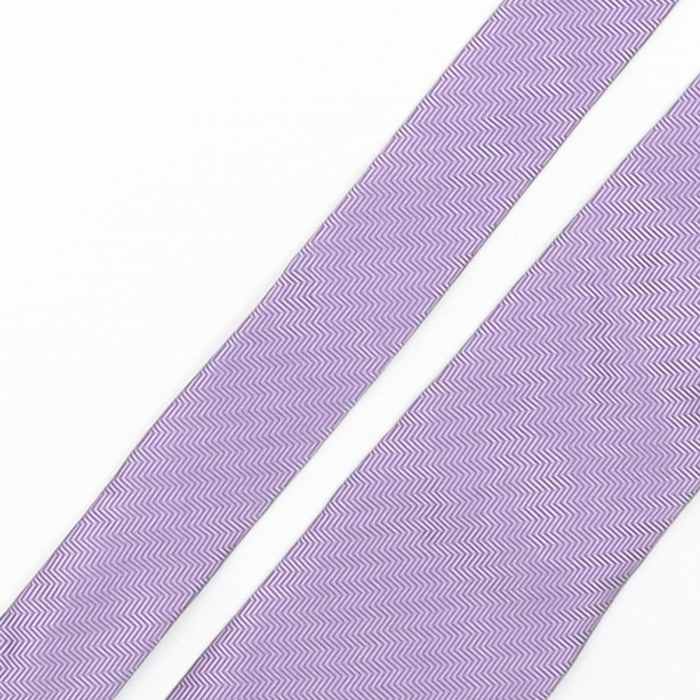 NEXT Mens Purple Geometric Silk Pointed Tie One Size
