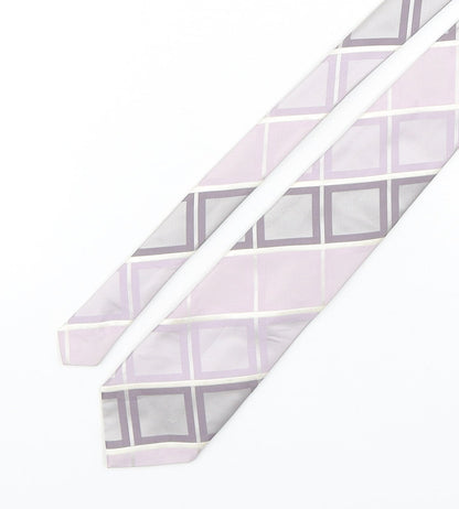 NEXT Mens Multicoloured Plaids & Checks Silk Pointed Tie One Size