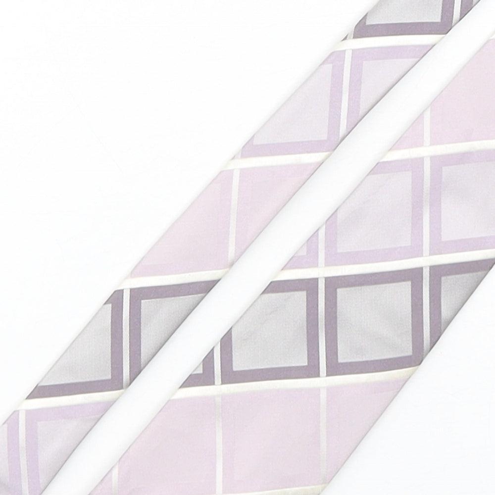 NEXT Mens Multicoloured Plaids & Checks Silk Pointed Tie One Size