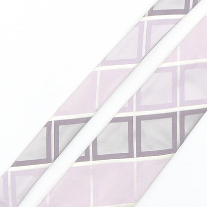 NEXT Mens Multicoloured Plaids & Checks Silk Pointed Tie One Size