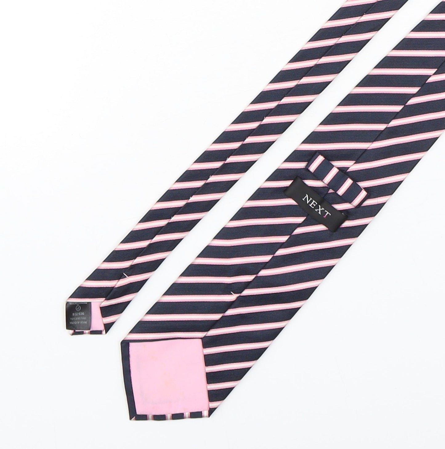 NEXT Mens Multicoloured Striped Silk Pointed Tie One Size