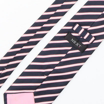 NEXT Mens Multicoloured Striped Silk Pointed Tie One Size