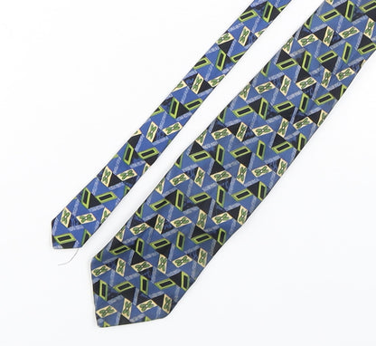 James Barry Mens Multicoloured Geometric Silk Pointed Tie One Size
