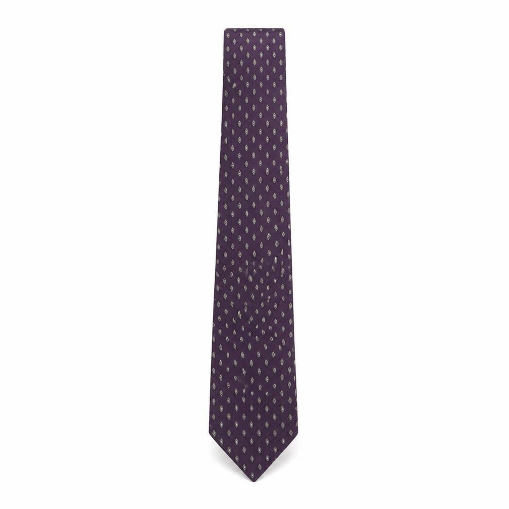 Mens Hornes Purple Geometric  Pointed Tie