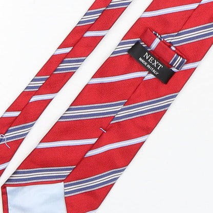 NEXT Mens Multicoloured Striped Silk Pointed Tie One Size