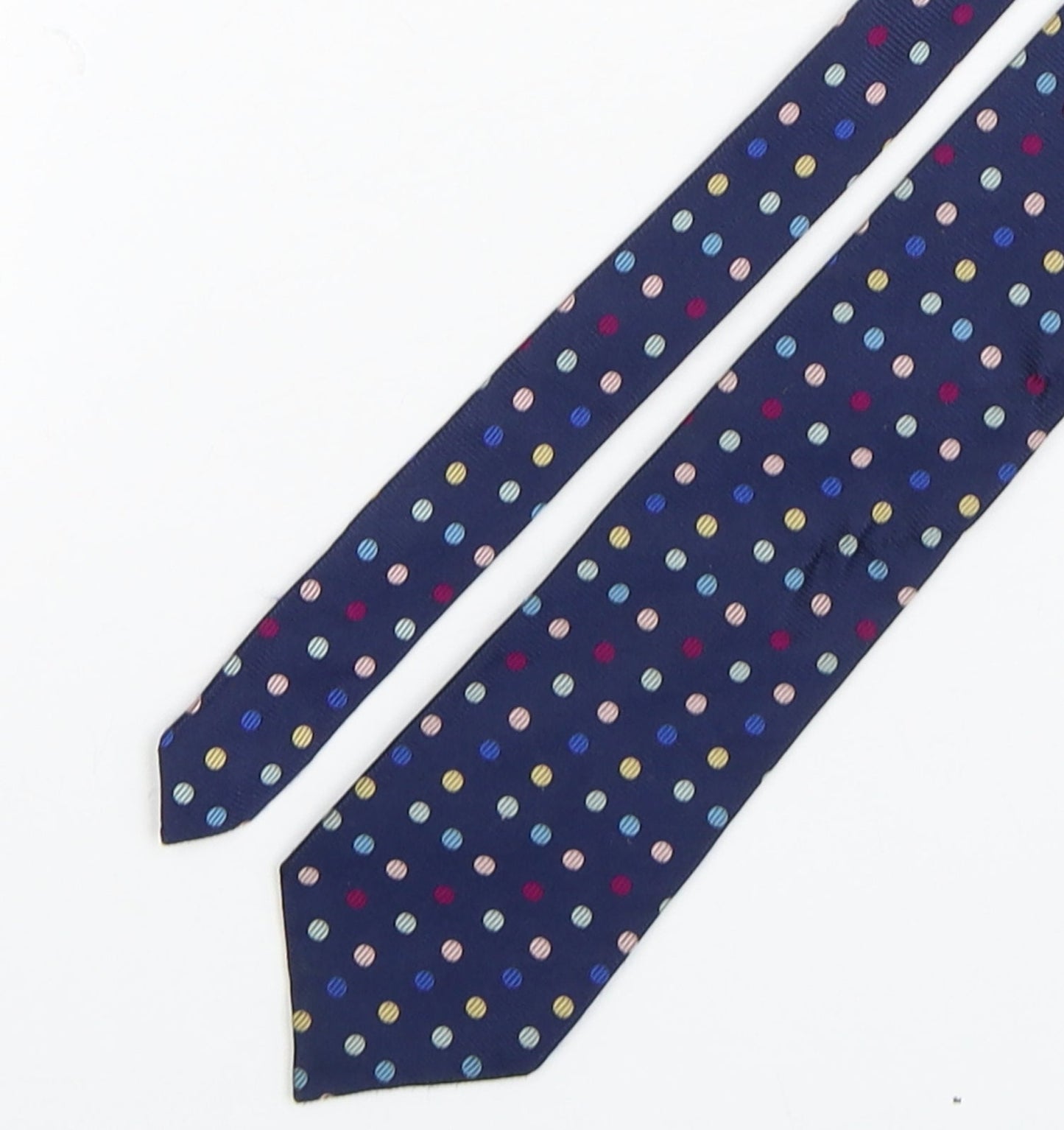 Marks and Spencer Mens Multicoloured Polka Dot Silk Pointed Tie One Size