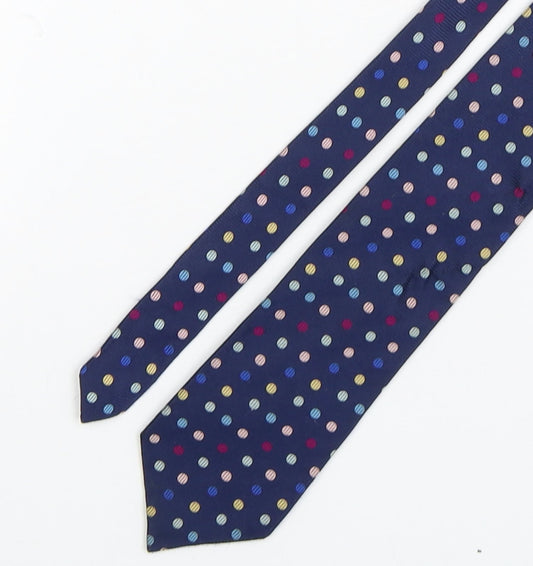 Marks and Spencer Mens Multicoloured Polka Dot Silk Pointed Tie One Size