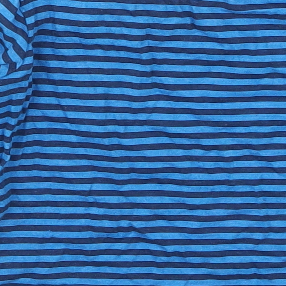 Dunnes Boys Blue Striped Cotton Basic T-Shirt Size 3-6 Months Crew Neck Pullover