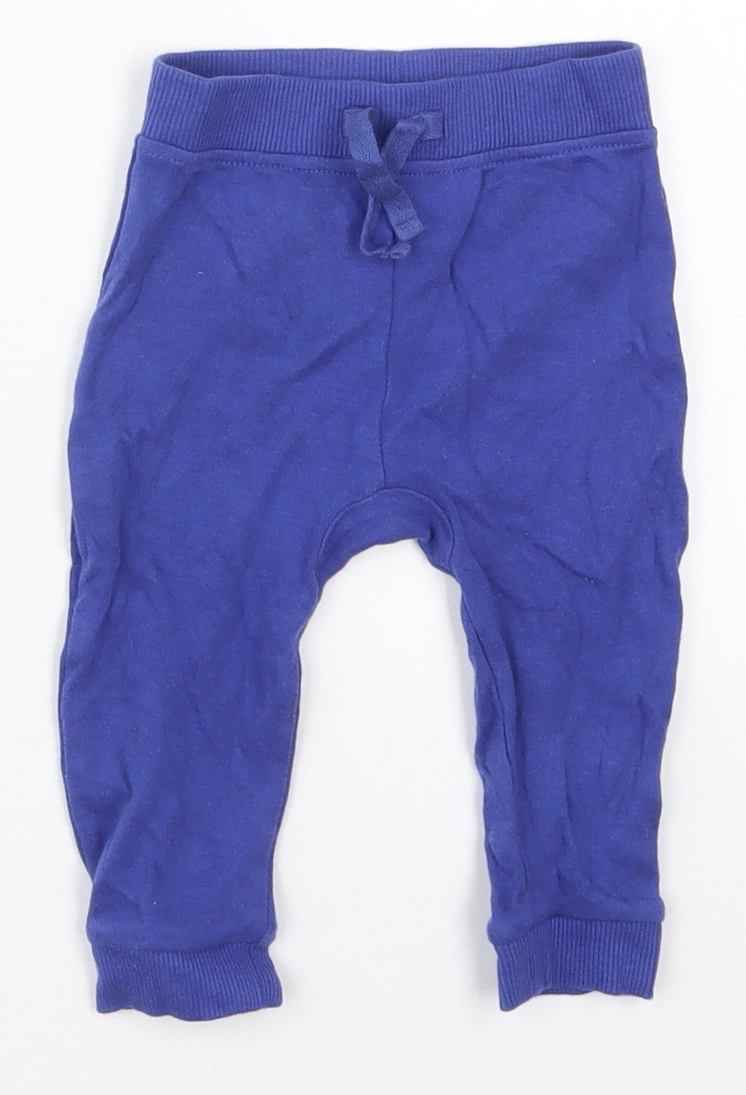 George Boys Blue  Cotton Sweatpants Trousers Size 6-9 Months  Drawstring