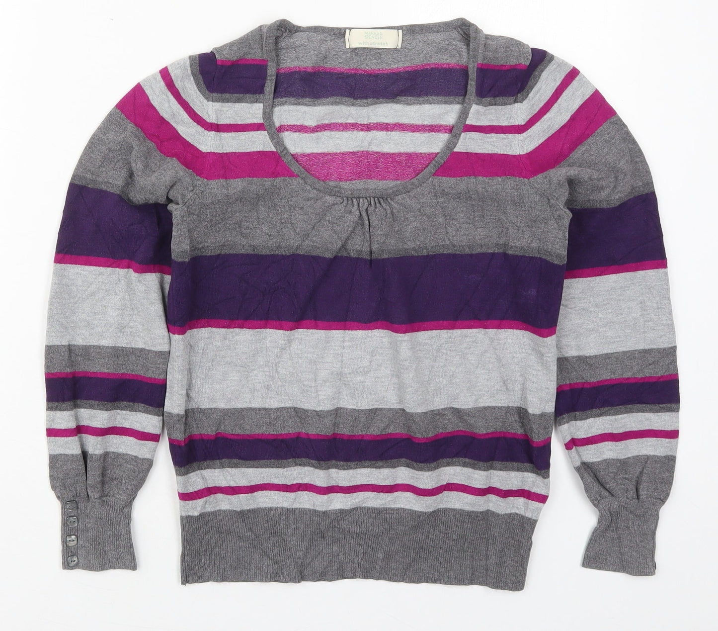 Womens UK Size 8 Marks and Spencer Purple Pullover Jumper