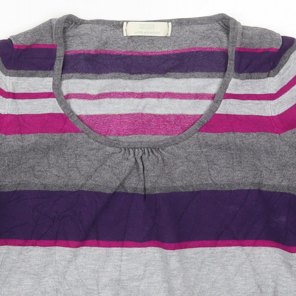 Womens UK Size 8 Marks and Spencer Purple Pullover Jumper