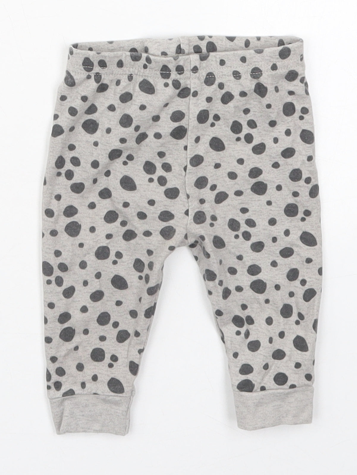 Geprge Girls Grey Animal Print Cotton Capri Leggings Size 3-6 Months
