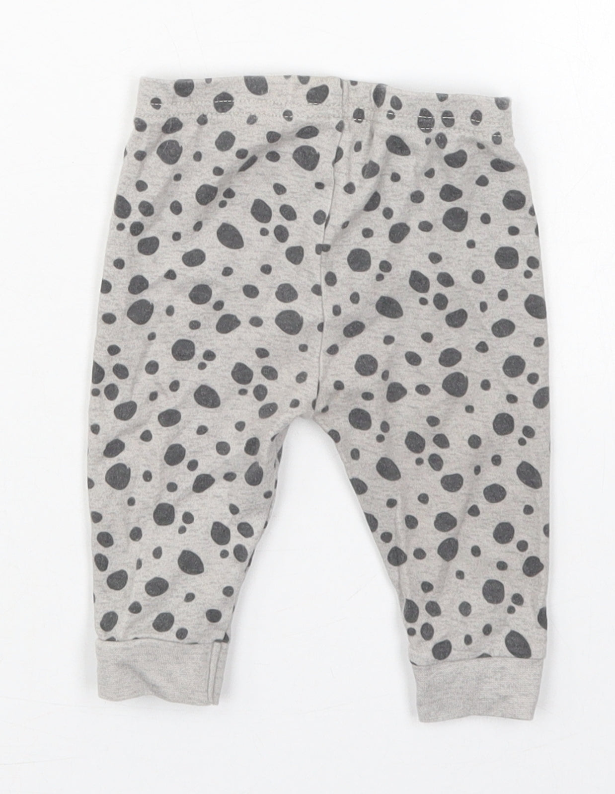 Geprge Girls Grey Animal Print Cotton Capri Leggings Size 3-6 Months