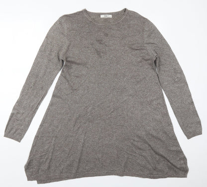 Womens UK Size L M&V Brown Pullover Jumper