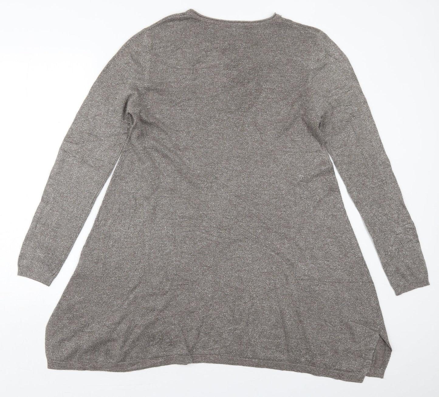 Womens UK Size L M&V Brown Pullover Jumper