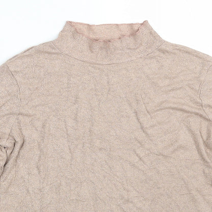 George Womens Purple Roll Neck  Viscose Pullover Jumper Size 14