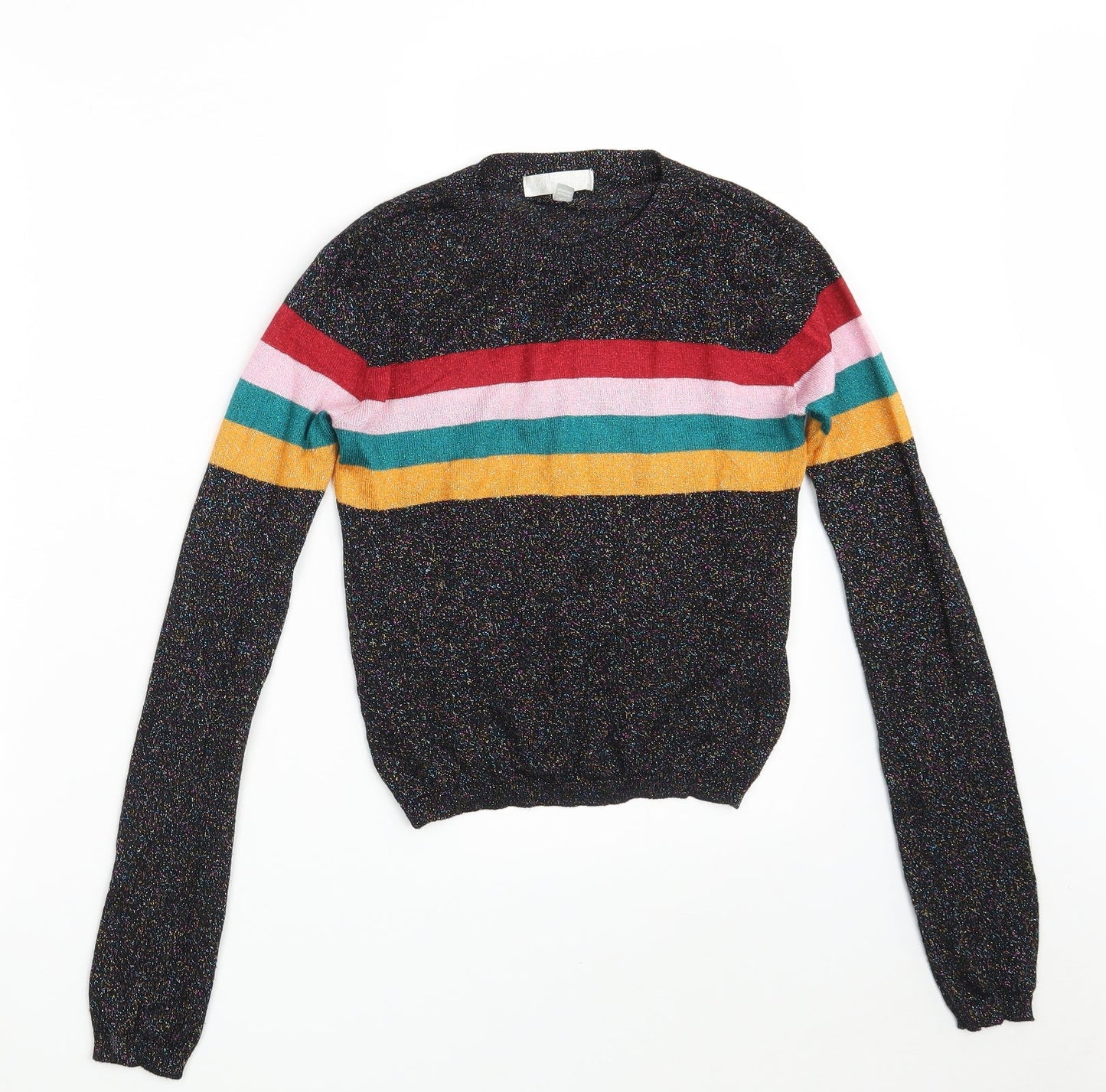 Womens UK Size XS Cooperative Black Pullover Jumper