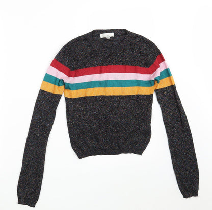 Womens UK Size XS Cooperative Black Pullover Jumper