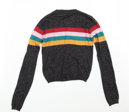 Womens UK Size XS Cooperative Black Pullover Jumper