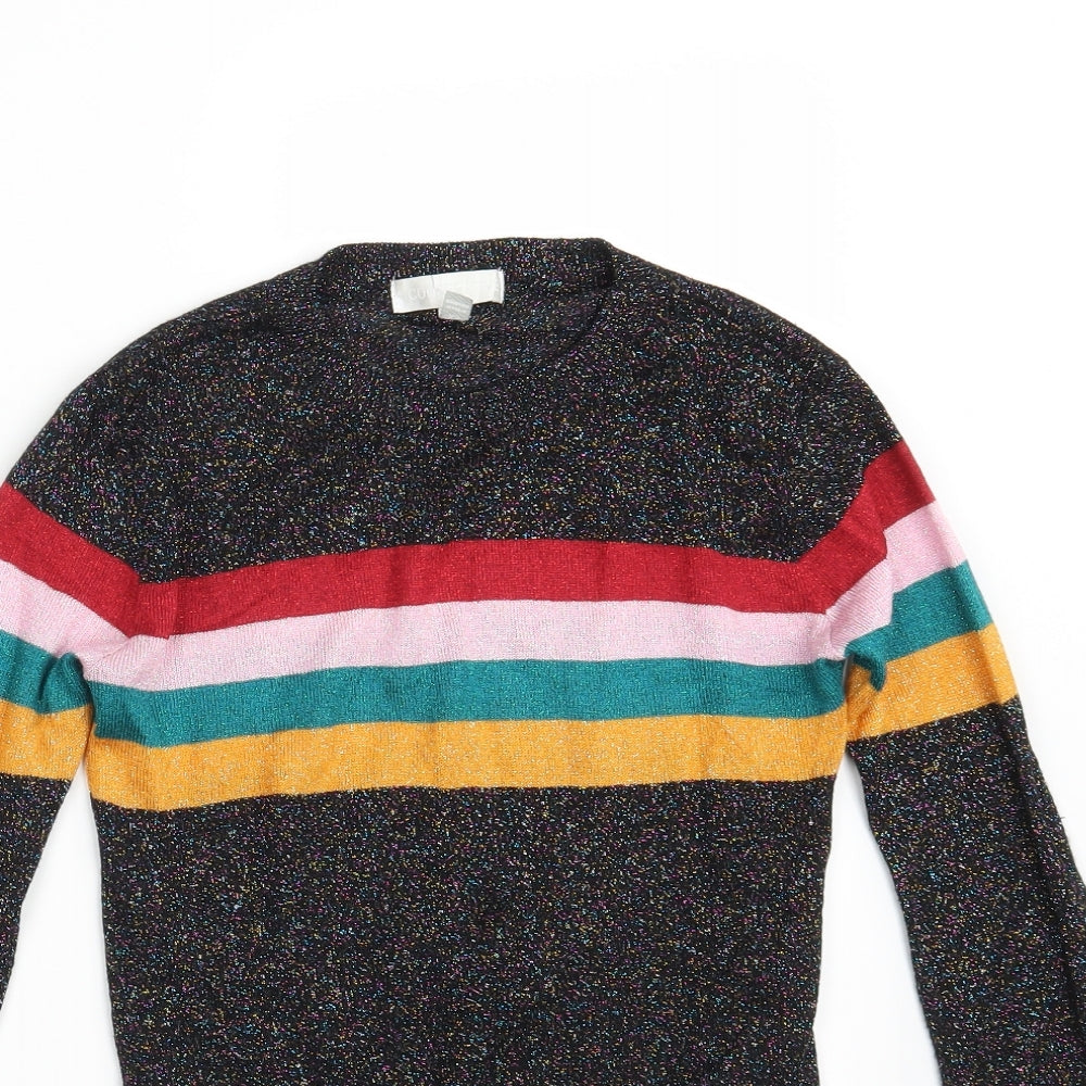 Womens UK Size XS Cooperative Black Pullover Jumper