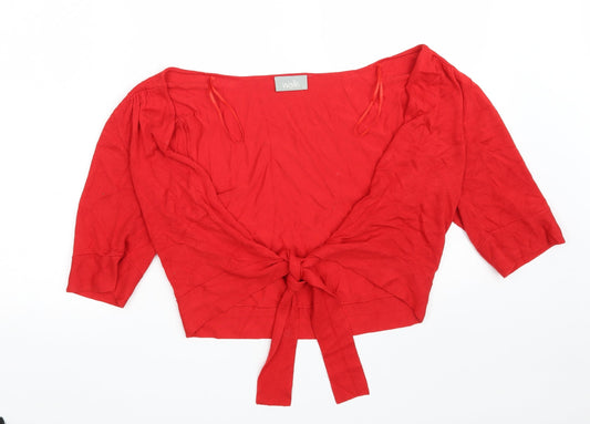 Womens UK Size M Wallis Red Cardigan Jumper