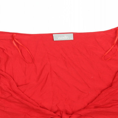 Womens UK Size M Wallis Red Cardigan Jumper