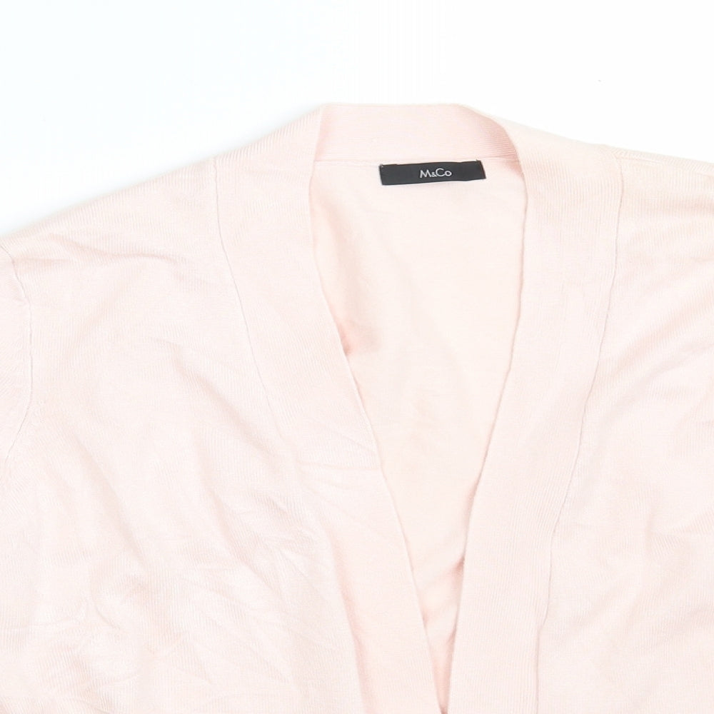 Womens UK Size 16 M&Co Pink Wrap Jumper