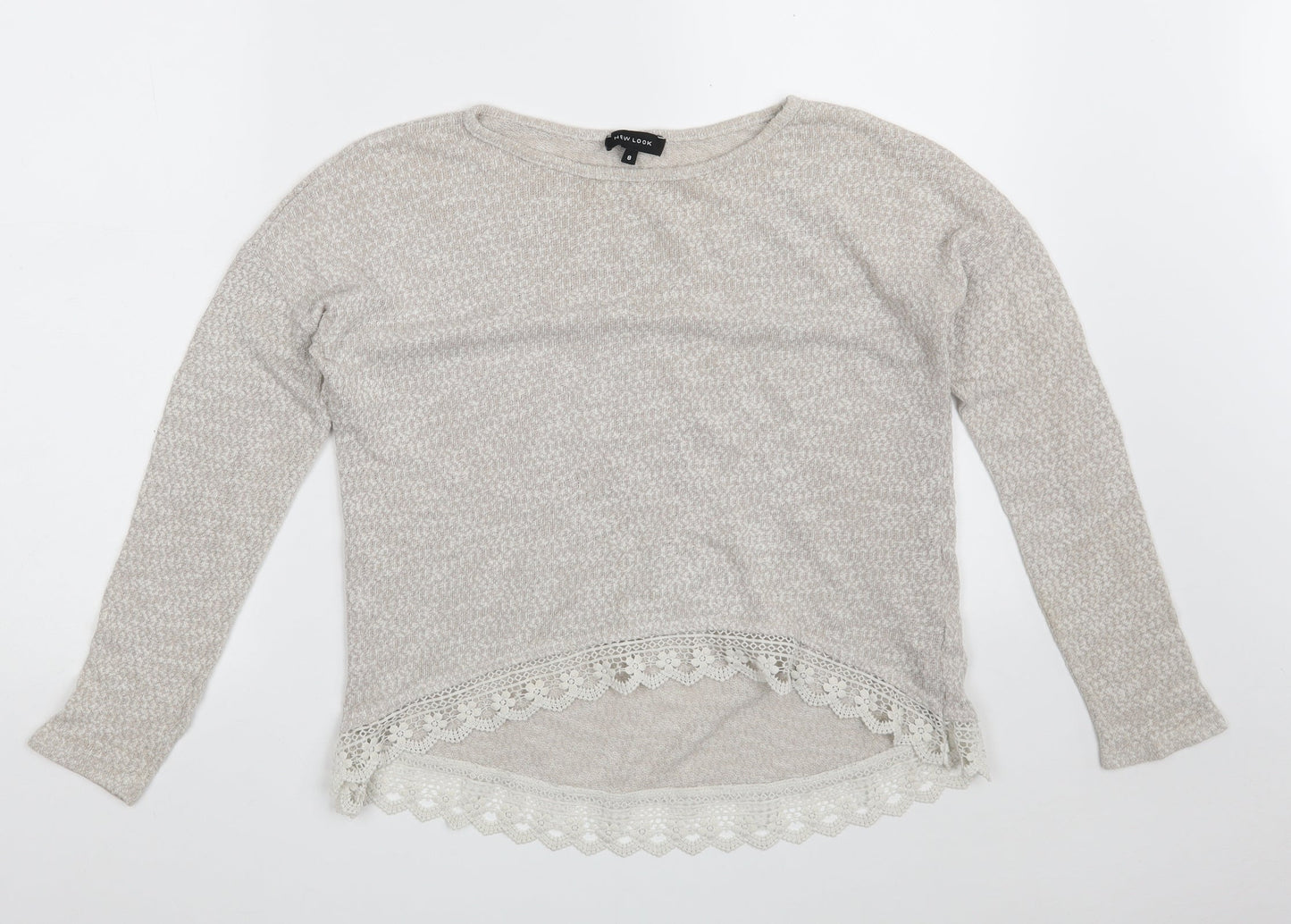 Womens UK Size 8 New Look Beige Pullover Jumper