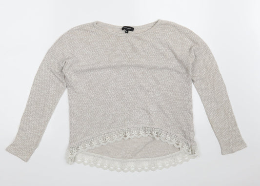 Womens UK Size 8 New Look Beige Pullover Jumper