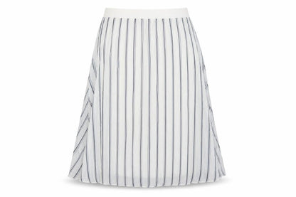 Atmosphere Womens White Striped Polyester Pleated Skirt Size 8    -