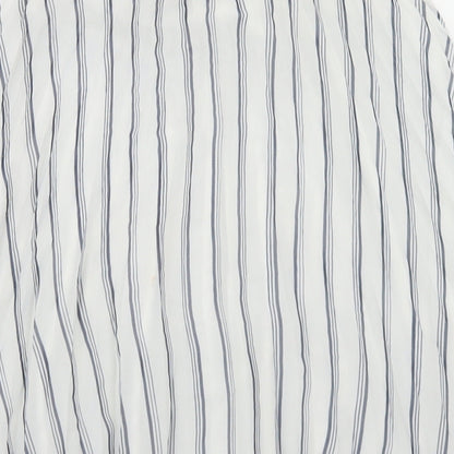 Atmosphere Womens White Striped Polyester Pleated Skirt Size 8    -