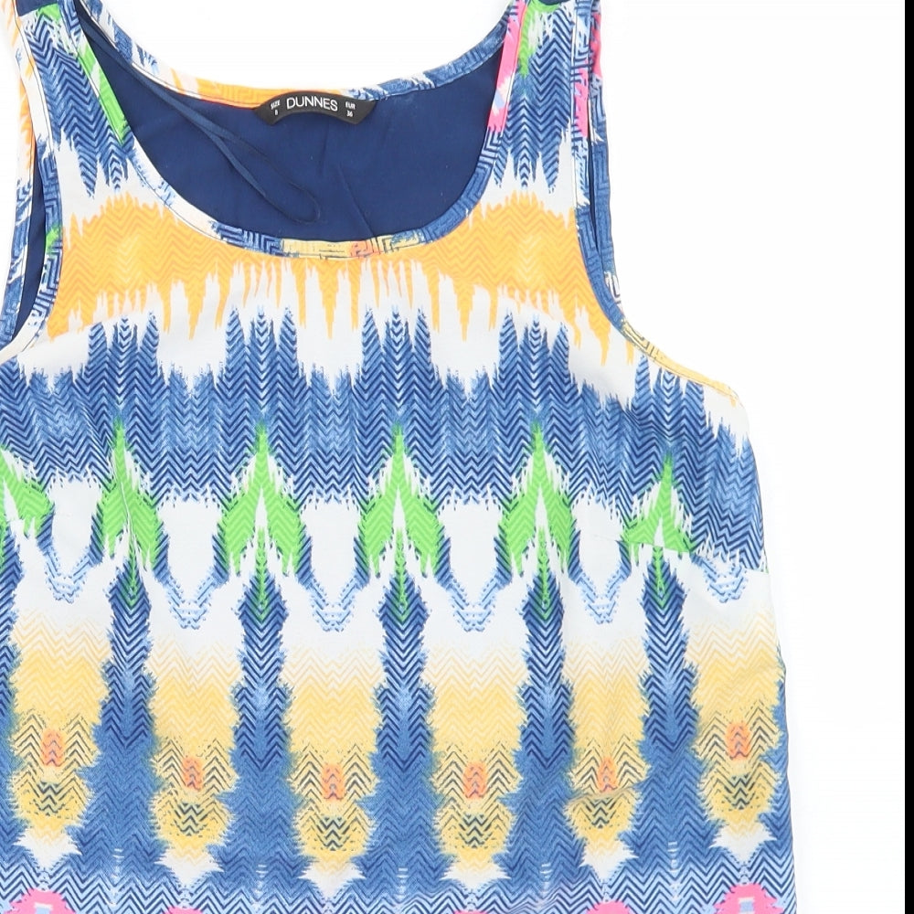 Womens UK Size 8 Dunnes Stores Blue Basic Tank