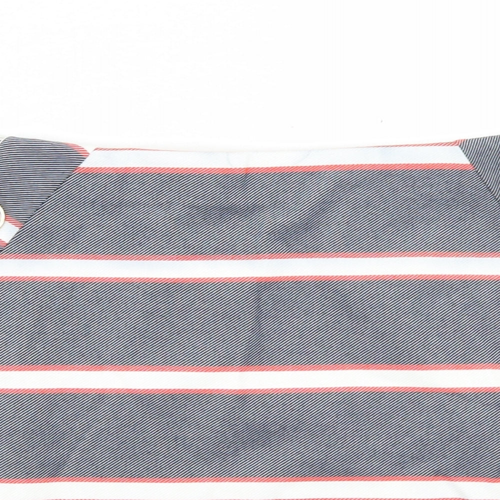 Oasis Womens Blue Striped Viscose A-Line Skirt Size S