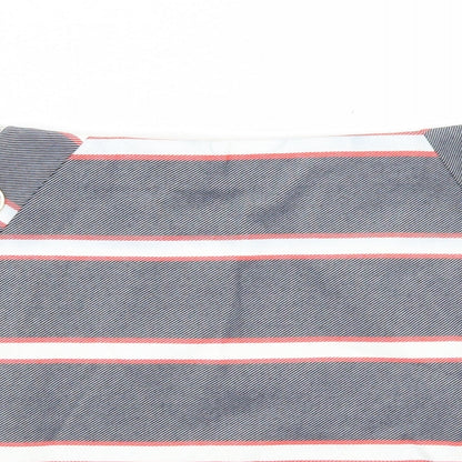 Oasis Womens Blue Striped Viscose A-Line Skirt Size S