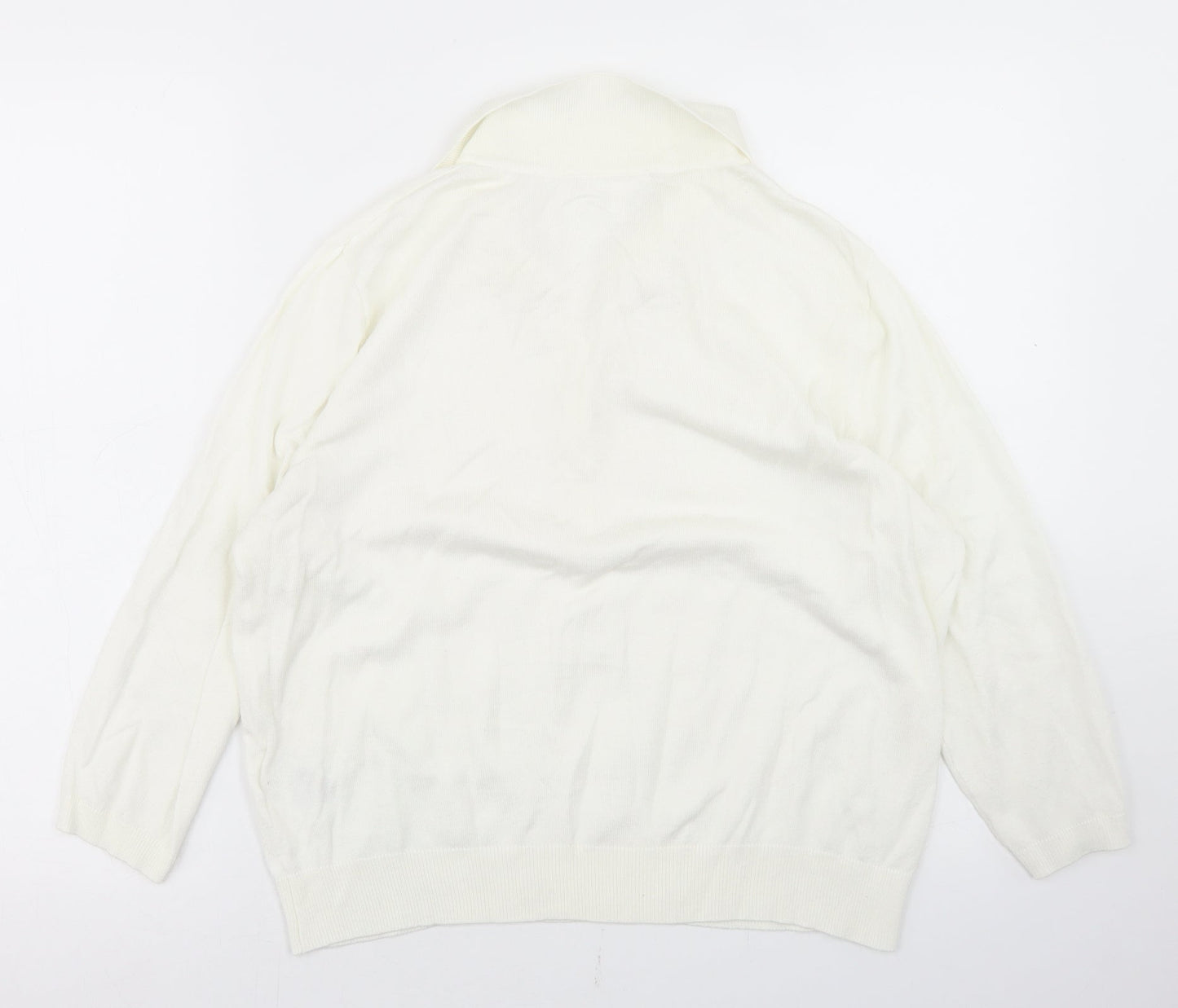 Womens UK Size M H&M White Basic Polo