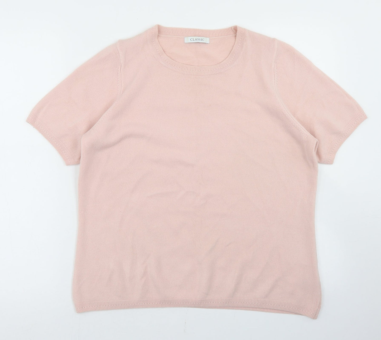 Womens UK Size 16 Marks and Spencer Pink Pullover Jumper
