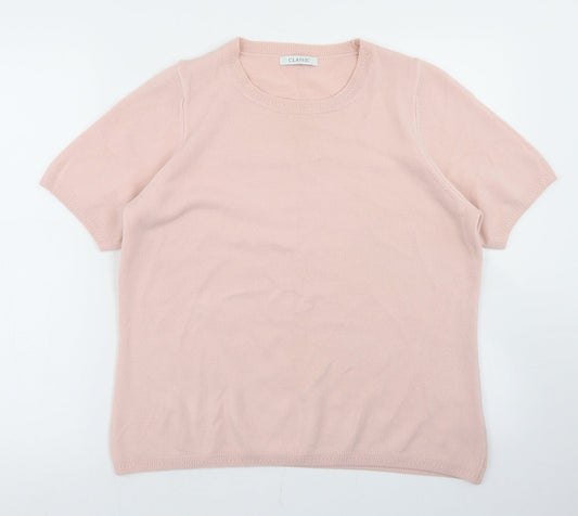 Womens UK Size 16 Marks and Spencer Pink Pullover Jumper